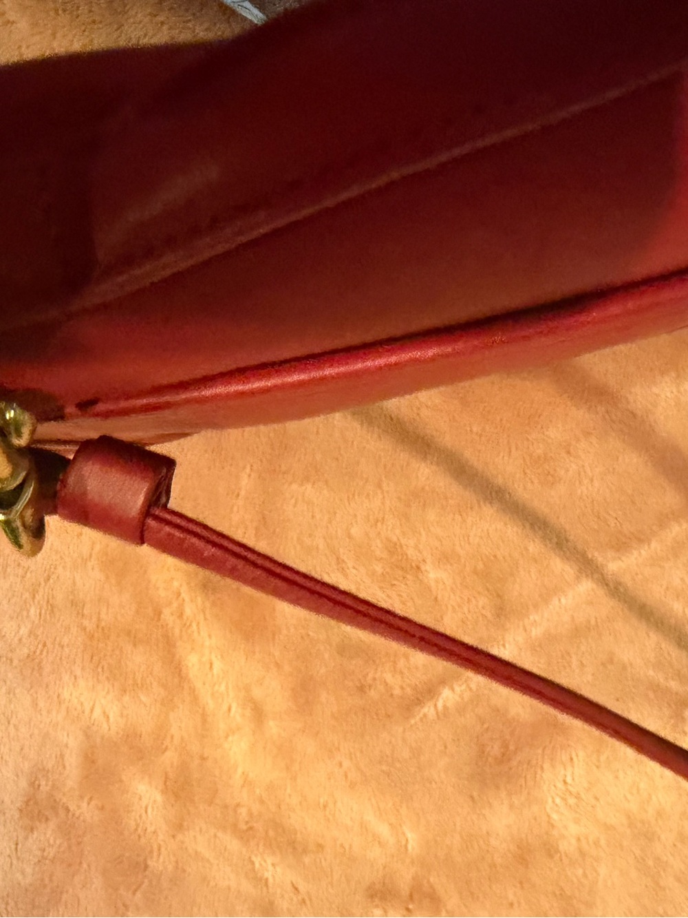 Coach Red Leather Turnlock Crossbody Bag - Picture 10 of 10
